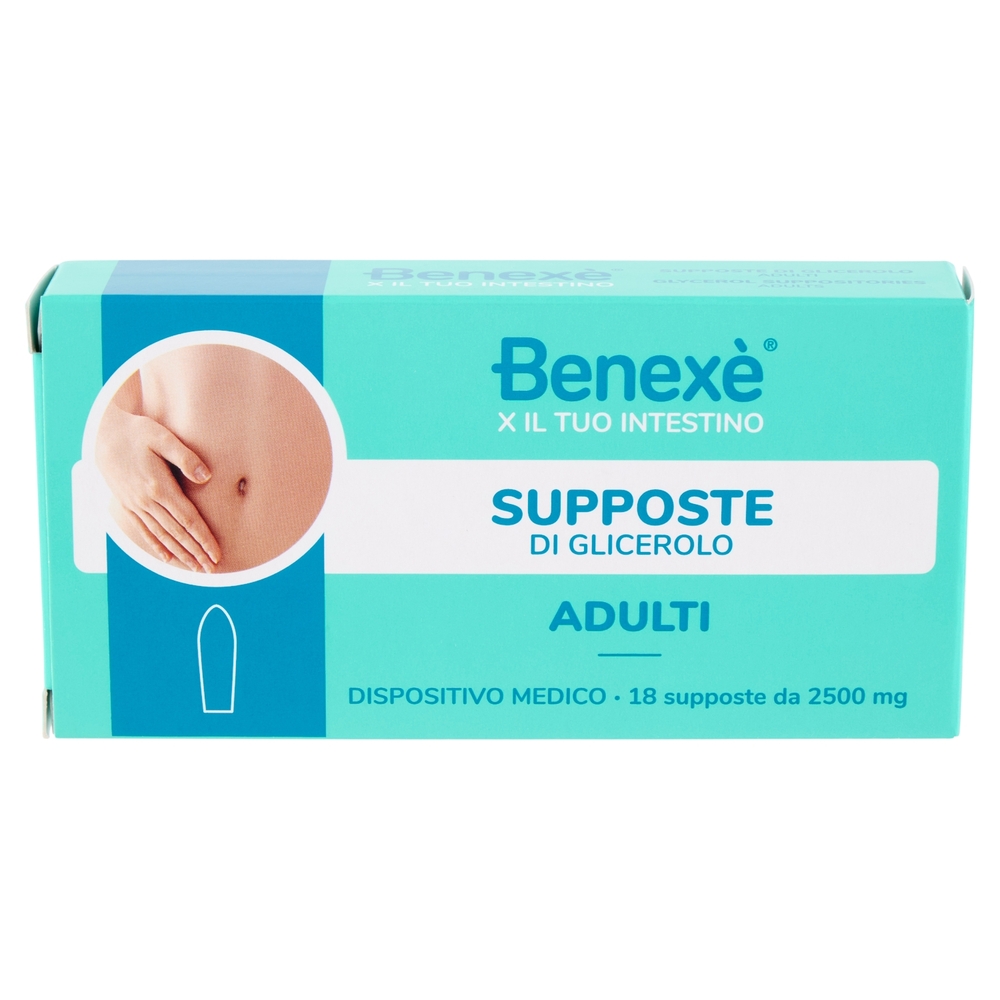 Benexè X il Tuo Intestino Supposte di Glicerolo Adulti 18 x 2500 mg